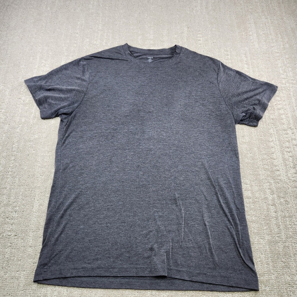Bluffworks Shirt Men Small Threshold Crewneck Gray Classic Stretch Quickdry